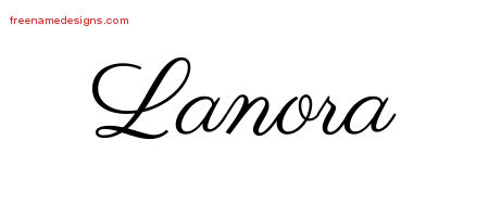 Lanora Classic Name Tattoo Designs