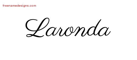 Laronda Classic Name Tattoo Designs