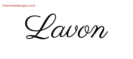 Lavon Classic Name Tattoo Designs