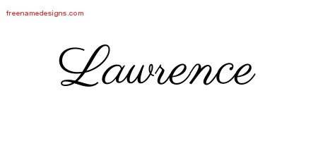 Lawrence Classic Name Tattoo Designs
