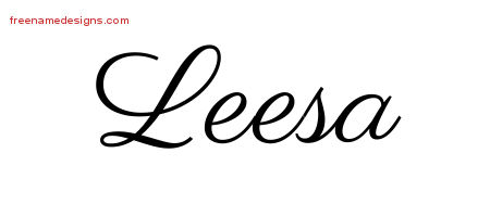 Leesa Classic Name Tattoo Designs