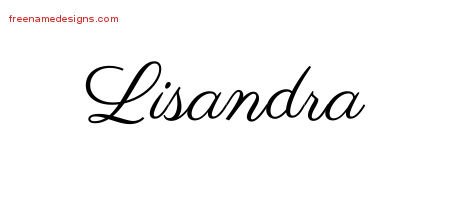 Lisandra Classic Name Tattoo Designs