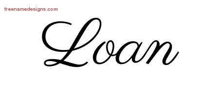 Loan Classic Name Tattoo Designs