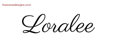 Loralee Classic Name Tattoo Designs