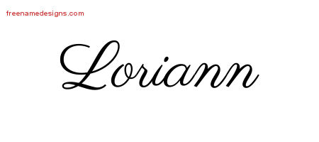 Classic Name Tattoo Designs Loriann Graphic Download - Free Name Designs