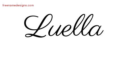 Luella Classic Name Tattoo Designs