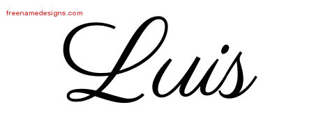 Luis Classic Name Tattoo Designs