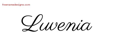 Luvenia Classic Name Tattoo Designs