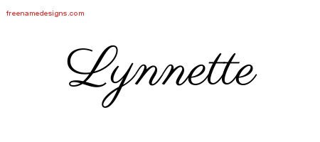 Lynnette Classic Name Tattoo Designs