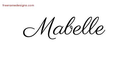 Mabelle Classic Name Tattoo Designs