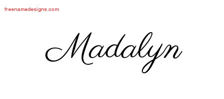 Madalyn Classic Name Tattoo Designs