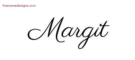Margit Classic Name Tattoo Designs