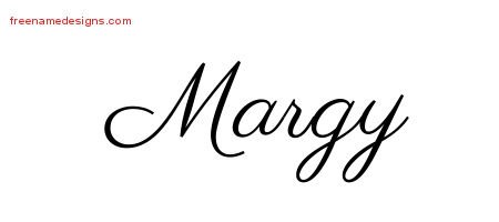 Margy Classic Name Tattoo Designs
