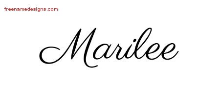 Marilee Classic Name Tattoo Designs