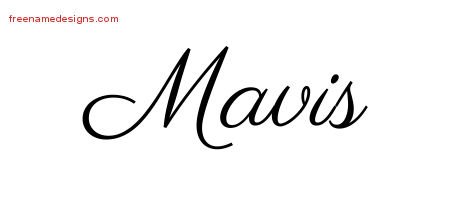 Mavis Classic Name Tattoo Designs