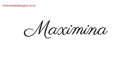 Maximina Classic Name Tattoo Designs