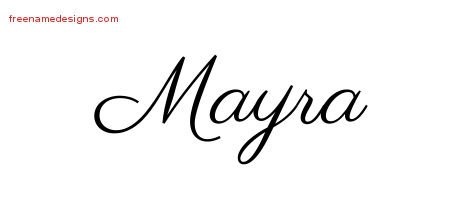 Mayra Classic Name Tattoo Designs