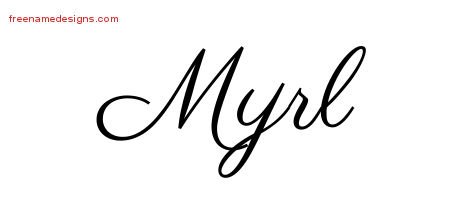 Myrl Classic Name Tattoo Designs