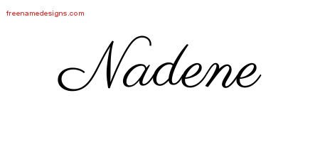 Nadene Classic Name Tattoo Designs