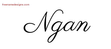 Ngan Classic Name Tattoo Designs