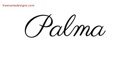 Palma Classic Name Tattoo Designs