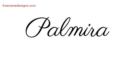 Palmira Classic Name Tattoo Designs