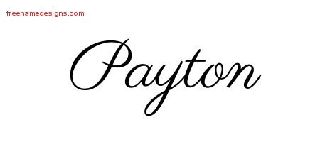 Payton Classic Name Tattoo Designs