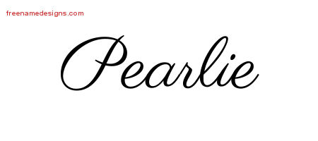 Pearlie Classic Name Tattoo Designs