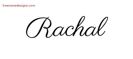 Rachal Classic Name Tattoo Designs