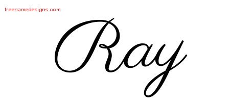 Ray Classic Name Tattoo Designs