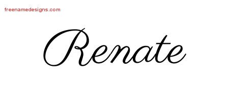 Renate Classic Name Tattoo Designs