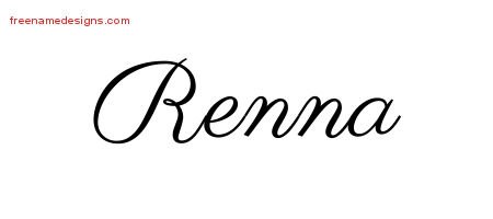 Renna Classic Name Tattoo Designs