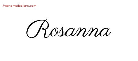 Rosanna Classic Name Tattoo Designs