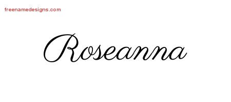 Roseanna Classic Name Tattoo Designs