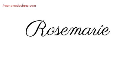 Rosemarie Classic Name Tattoo Designs