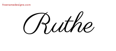 Ruthe Classic Name Tattoo Designs