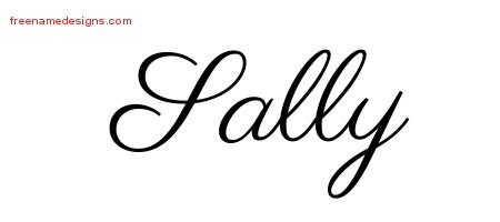 Sally Classic Name Tattoo Designs