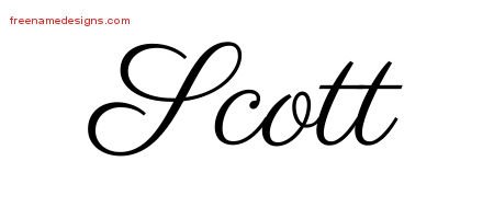 Scott Classic Name Tattoo Designs