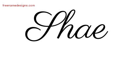 Shae Classic Name Tattoo Designs
