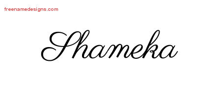 Shameka Classic Name Tattoo Designs