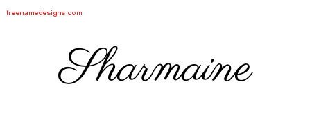 Sharmaine Classic Name Tattoo Designs
