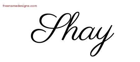 Shay Classic Name Tattoo Designs