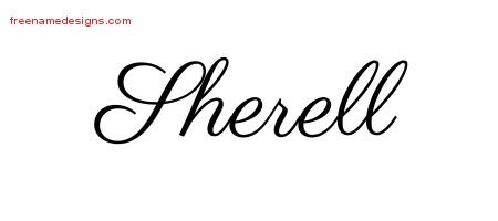 Sherell Classic Name Tattoo Designs