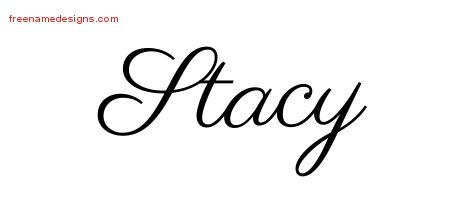 Stacy Classic Name Tattoo Designs