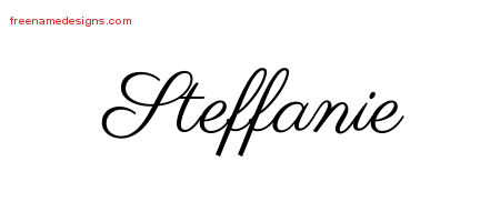 Classic Name Tattoo Designs Steffanie Graphic Download - Free Name Designs