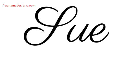 Sue Classic Name Tattoo Designs
