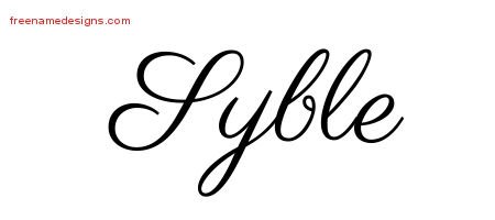 Syble Classic Name Tattoo Designs