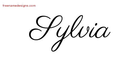 Sylvia Classic Name Tattoo Designs