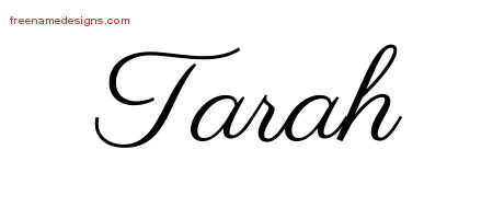 Tarah Classic Name Tattoo Designs