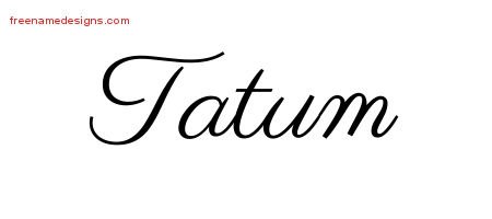 Tatum Classic Name Tattoo Designs